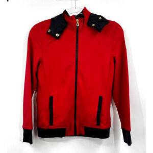 Lauren‎ Ralph Lauren Full Zip Hooded Jacket Long Sleeve Red Size S Petite